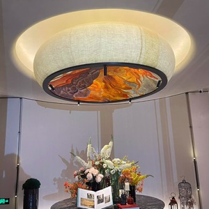 Lampe suspendue ronde E27 LED anti-éblouissement 220V avec interrupteur pour restaurant, hôtel, salle de banquet, éclairage décoratif - Product Image 5