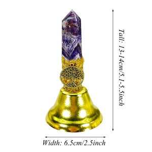 All'ingrosso naturale ametista aventurina cristalli bacchetta torre punto Craft <span class=keywords><strong>voglie</strong></span> con campana di base per la decorazione - Product Image 2
