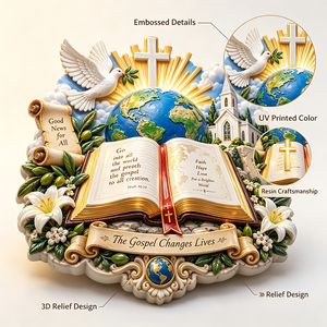 Magnete per Frigorifero Personalizzato in Resina UV con Rilievo 3D, Souvenir Religioso Protestante ed Evangelico - Product Image 3