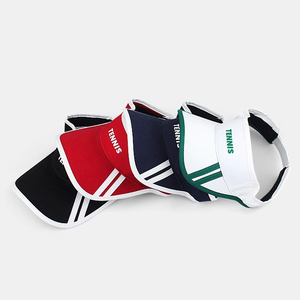Casquette à visière de <span class=keywords><strong>tennis</strong></span> en caoutchouc rehaussé avec logo personnalisé du fabricant Visière légère à séchage rapide pour hommes et femmes - Product Image 3