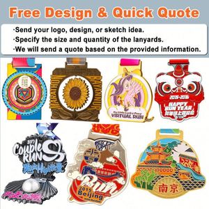 Medalla de Metal Personalizada de Alta Calidad con Logotipo de León Grabado con Láser y Bañado en Oro, Impresión UV, Cintas y Diseño Gratuito - Product Image 4