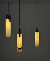 Lámpara Colgante de Mármol Italiano de Lujo, Moderna, de Diseño, para Sala de Estar, Villa, Iluminación de Techo