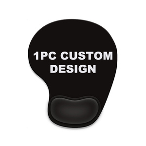 Kustom Pabrik 1 buah desain ergonomis kucing halus lucu kustom DIY Gel sandaran pergelangan tangan mendukung Mousepad Gel silikon hitam tersedia - Product Image 2