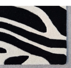 Luxury 100% Wool Hand Tufted Zebra Skin <b>Rug</b> Solid Black and White Modern Style Carpet Durable Soft Home Floor Decoration - Product Image 6