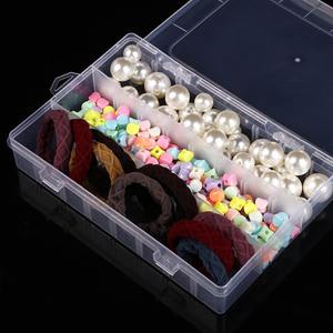 Caja de almacenamiento de plástico transparente con 24 compartimentos y doble cierre para piezas de ferretería y herramientas de dibujo. - Product Image 3