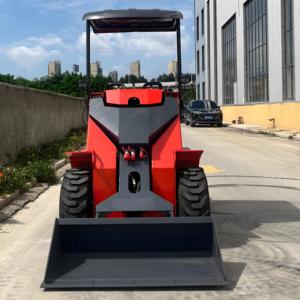 Kustom <span class=keywords><strong>Mini</strong></span> internasional 890kg selip Steer <span class=keywords><strong>CE</strong></span> mesin Diesel/roda bensin Crawler Track <span class=keywords><strong>Loader</strong></span> dengan 4 in 1 Bucket dan kursi - Product Image 2