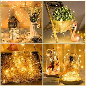 2M IP44 Waterproof <strong>Indoor</strong> Holiday Christmas Home Decor <strong>Lighting</strong> Rechargeable <strong>Battery</strong> Powered Copper Wire Fairy String Lights - Product Image 6