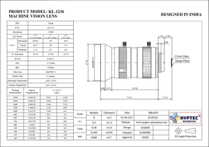 Lente de Visión Artificial de 12 MM con 25 Megapíxeles y Formato de 1.1 Pulgadas para Sistemas de Imagenología de Inspección Industrial - Product Image 4