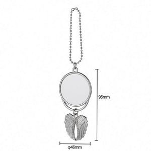 Fashion Sublimation Charm Blanks <b>Keychain</b> Making Kit Wing Car Hanging Pendant Accessories Sublimation Angel Wing <b>Keychain</b> Blanks - Product Image 3