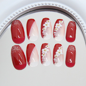 Faux ongles à presser en gros, style <span class=keywords><strong>Queen</strong></span>, pour une couverture complète des doigts, longueur <span class=keywords><strong>courte</strong></span>, en acrylique, avec colle, design cercueil pré-dessiné - Product Image 4