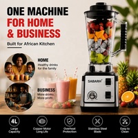 Elektrische zware blender met 8 functies, multifunctionele smoothie-, sapcentrifuge-, mixer-, grinder- en voedselverwerker voor huishoudelijk gebruik, 4L kan, 5+