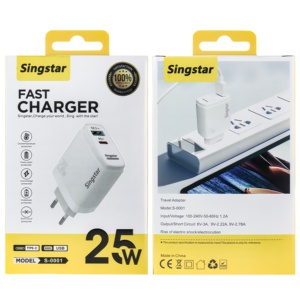 Caricabatterie per telefono cellulare da 25w con effetto luce blu per iphone/oppo/<span class=keywords><strong>vivo</strong></span> serie telefono USB da parete con imballaggio correlato bax - Product Image 6