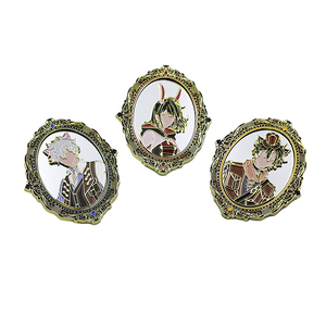 Customized Cartoon Anime Character <b>Pin</b> <b>Badge</b> Character Photo <b>Pins</b> Ornate Gold Frame Character Lapel <b>Pin</b> - Product Image 1