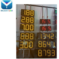 Panneau d'affichage électronique LED Bluewin pour station-service, 3 chiffres, écran 8.88, signalisation de poteau de pompe à carburant