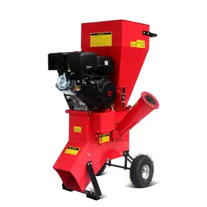 Kesen High Efficiency Trailer Mounted Gravity Feeding 15Hp Petrol Engine Shredders And Mulchers Machine Wood Chipper