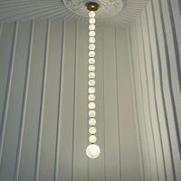 Lustre suspendu doré de style nordique moderne pour salon, luminaire suspendu simple et luxueux pour chambre à coucher
