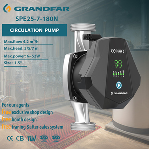 Bomba de Circulación de Agua Caliente Grandfar 6-52W 70L/min 0.23EEI con Motor de Cobre de Alta Resistencia SPE25-7-180N para Calentadores de Agua - Product Image 1