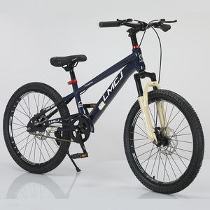 Vélo VTT pour enfants 18/20/20 pouces avec suspension avant, pour garçons et filles, vitesse unique, frein à disque, suspension avant, jaune et bleu, cyclisme sportif - Product Image 1