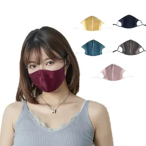 22 Momme 100% mulberry natural silk logo custom breathable washable reusable sun protection adjustable facemask face mask mask