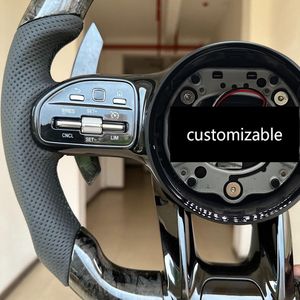 พวงมาลัยคาร์บอนปลอมแปลงแบบกำหนดเองสำหรับ W205 Mercedes-Benz <span class=keywords><strong>AMG</strong></span> W207 W218 W220 <span class=keywords><strong>W222</strong></span> W238 GLA GLS E63 GLC43 C43 C63 2010-2021 - Product Image 5