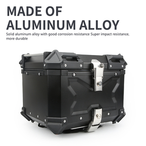 卸売25L 36L 45L 55L 65L <span class=keywords><strong>80L</strong></span> 100L防水収納荷物テールトランクユニバーサルアルミトップボックスオートバイ用 - Product Image 2