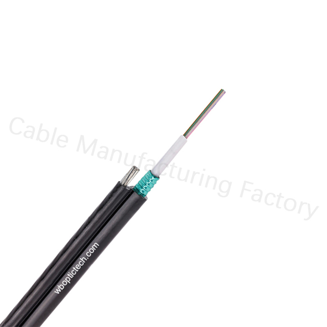 Supply 4 core ftth figure 8  fiber optic cable internet with 1 steel wire messenger