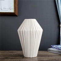 Pot de fleurs en céramique personnalisé, blanc mat, motif origami, décoration, vase, table à manger, salon