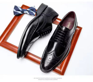 Zapatos de Vestir para Hombre, de Cuero Genuino, Estilo Británico, Punta Puntiaguda, Transpirables, de Alta Gama, Hechos a Mano, para Boda, Otoño, Ligeros - Product Image 3
