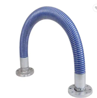 Tuyau composite doublé de PTFE 4 pouces 15 bars avec armature en acier inoxydable SS316 pour le transfert de produits chimiques agressifs (acides et alcalins)