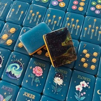 Ensemble de tuiles de mahjong américaines en acrylique Premium Galaxy Space |   Translucide multi-couches |   Chiffres arabes et jouets personnalisés |   OEM/ODM