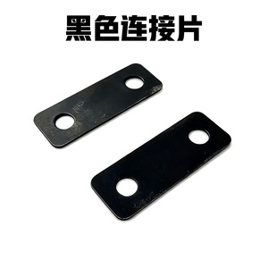 Soporte de esquina plano de acero inoxidable negro para muebles, conector para marcos de fotos, placa de soporte duradera con 2 orificios - Product Image 2