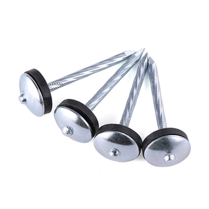 Vástago trenzado Cabeza de paraguas Techo corrugado Hierro galvanizado Metal Clavos resistentes al óxido Material de rodamiento de <span class=keywords><strong>bolas</strong></span> - Product Image 6
