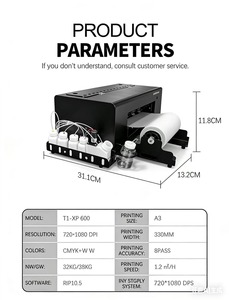 Stampante DTF XP600 di Alta Qualità per Termotrasferimento su Pellicola PET A3 con Forno, <span class=keywords><strong>Inchiostro</strong></span>, Polvere, Pellicola in Rotolo, Set Completo di Combinazioni, Stampante DTF da 13 Pollici - Product Image 3