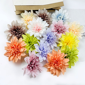 Fleurs de chrysanthème en soie, diamètre 10 cm, fleurs artificielles pour décoration de mariage, accessoires de décoration intérieure - Product Image 1
