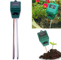 Humidimètre de sol carré 3 en 1 pour plantes Acidité PH Humidité et lumière du soleil avec indicateur lumineux