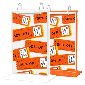 Soporte de Menú Acrílico Portátil en Forma de T Personalizado, Soporte de Exhibición de Tarjetas para Mesa - Product Image 6