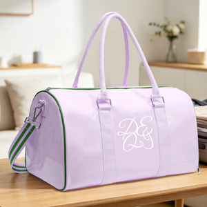 Sac de voyage week-end en cuir brillant avec compartiment à chaussures, grand sac de voyage imperméable pour les voyages d'affaires et le sport - Product Image 5