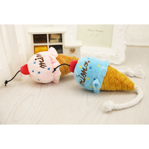 ของเล่นแมวรูปไอศกรีม สีชมพู สีฟ้า มีเสียงบีบ ของเล่นตุ๊กตาสำหรับสัตว์เลี้ยง สุนัข และแมว - Product Image 2
