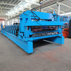 Machine automatique de formage de tuiles en acier, double couche, à pompe de formage par rouleaux, 380V, largeur d'alimentation 1000mm, épaisseur de laminage 0.3-0.8mm - Product Image 2