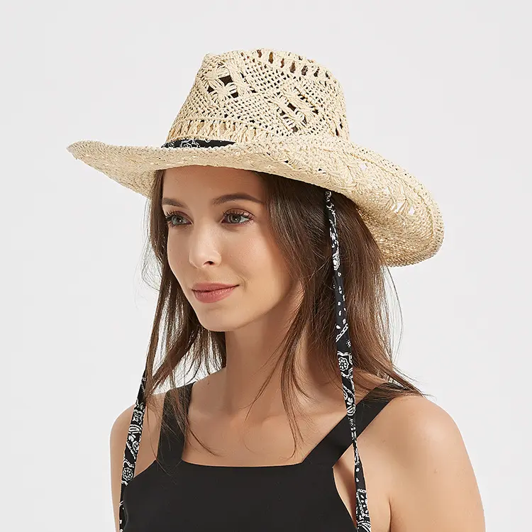 Summer Women's Malay Flower Handmade Natural Paper Straw Hat for Traveling, Vacation, Sunshade, Sunscreen, and Denim Hat