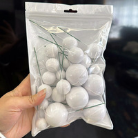 Vente en gros de 20 pièces/sac de fausses boules pour la décoration de gâteaux, fournitures de décoration de gâteaux, vente en gros de boules de gâteau dorées, argentées et violettes de tailles variées