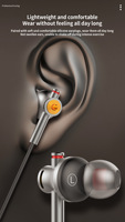 Auriculares con cable de doble controlador, sonido estéreo con conector de 3,5 mm, auriculares internos con micrófono para ordenador, teléfono móvil, música y juegos
