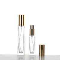 Flacon de parfum carré haut de gamme 10 ml 30 ml 50 ml en verre avec vaporisateur portable