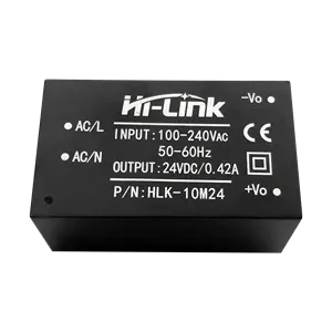 Hi-Link วงจรรวม220V 110V ถึง3V/5V/9V/12V/24V แหล่งจ่ายไฟ LED HLK-10M05โมดูลสำหรับบ้าน PCB/บ้านอัจฉริยะ