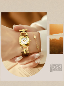 นาฬิกาวินเทจสุดพิเศษพร้อมสายหนังควอตซ์หน้าปัดสี่เหลี่ยม - Product Image 6