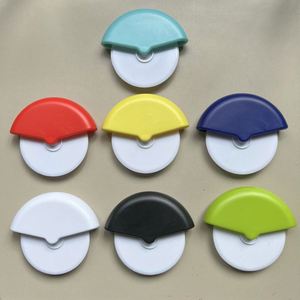 Cheap Kitchenware Custom Logo Printed <b>Plastic</b> Blade Handheld Pizza Slicer Server Round Cutter <b>Wheel</b> - Product Image 2