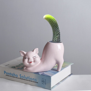Vaso per Piante Grasse a Forma di Coda di Gatto in Ceramica, Vaso Creativo a Forma di Coda di Scimmia per Cactus e Piante Succulente - Product Image 5