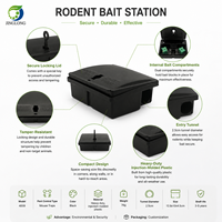 Station d'appât pour souris verrouillable, boîte à appât pour rongeurs en PP avec clé de sécurité pour la lutte antiparasitaire intérieure et extérieure