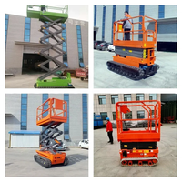 Plataforma Elevadora de Tijera Hidráulica Manual de 500 kg a 2000 kg con Certificación CE, Plataforma Móvil para Elevación de Mercancías en Almacenes