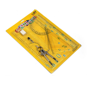 Juego <span class=keywords><strong>de</strong></span> reglas transparentes <span class=keywords><strong>de</strong></span> plástico <span class=keywords><strong>de</strong></span> 5 piezas, transportador, triángulo, brújula <span class=keywords><strong>de</strong></span> metal/8 piezas nuevo conjunto <span class=keywords><strong>de</strong></span> reglas <span class=keywords><strong>de</strong></span> diseñador - Product Image 1